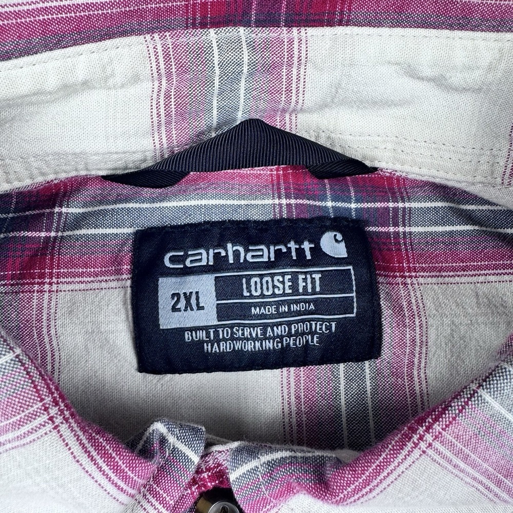 Lot of 3 Carhartt Button Shirts Men 2XL Short Sleeve Force Rugged Flex Relaxed - Picture 9 of 16